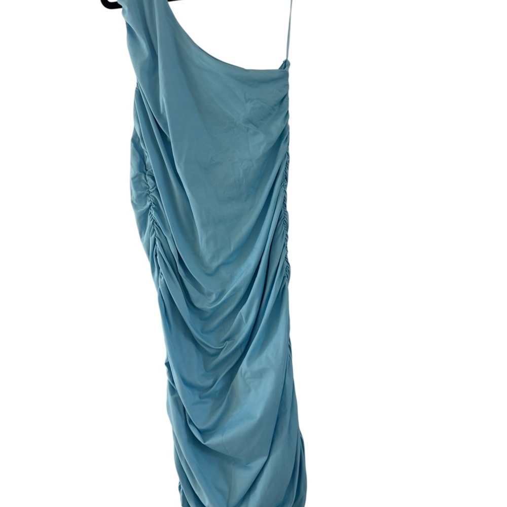 Francesca's Collections Blue One-Shoulder Cocktail Gown